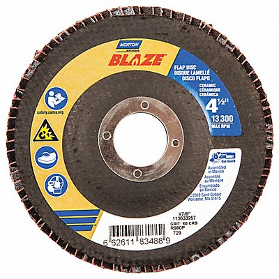 NORTON 66261183488 H7407 Fiber Disc 4 1/2 in Dia 7/8in Arbor