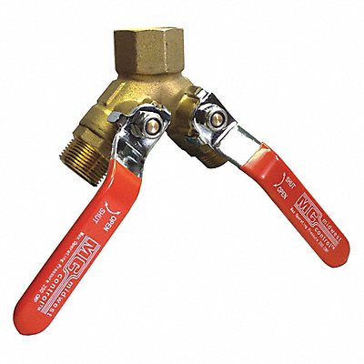 GRAINGER GMTAD7510 Brass BV 3-Way FNPTxMNPT 1 x3/4