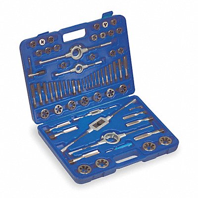 WESTWARD 1PZ37 Tap/Die Set 64 Pieces