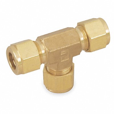 PARKER 6ET6B Union Tee Brass A-LOKxA-LOKxA-LOK 3/8In