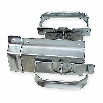 GRAINGER 1RBW7 Swinging Door Latch 4-3/4 in W Silver
