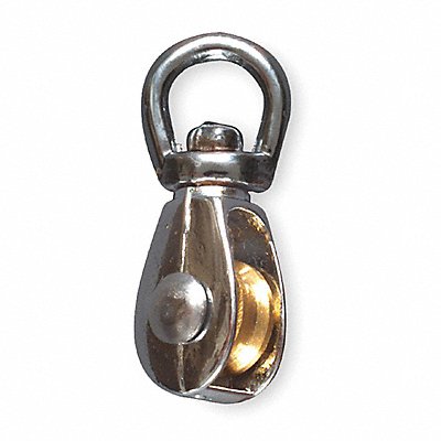 GRAINGER 1RCE6 Swivel Eye Pulley Chrome