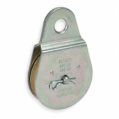 GRAINGER 1RCH8 Pulley Fixed Eye Nickel 3/8 550 lb.