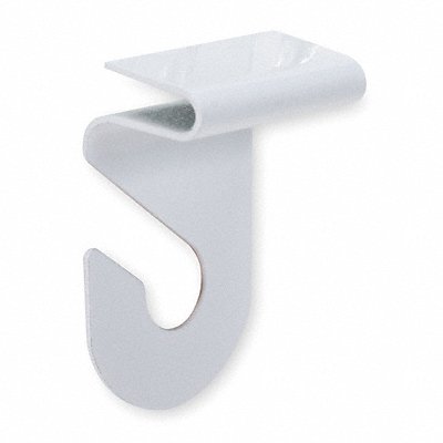 GRAINGER 1RCK4 Single Point Hook Steel White PK2