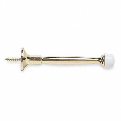 GRAINGER 1RCR3 Door Stop Rigid Brass 4 In L
