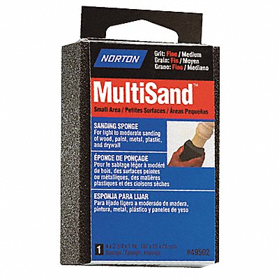 NORTON 7660749502 Sanding Sponge 2 3/4 in W 4 in L