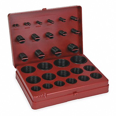 GRAINGER 1RGX6 O-Ring Assortment Buna N 382 Pcs 30 Szs
