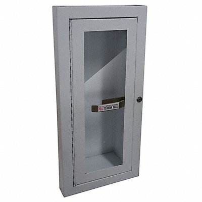 GRAINGER 1RK37 Fire Extinguisher Cabinet White Steel