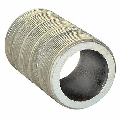 GRAINGER 87400 Nipple, NPT, Galvanised Steel, 1/2 in Nominal Pipe Size, 1 1/8 in Overall Lg, Fully Threaded, Seamless
