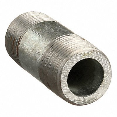 GRAINGER 87500 Nipple, NPT, Galvanised Steel, 1/2 in Nominal Pipe Size, 6 in Overall Lg, Threaded on Both Ends, Seamless
