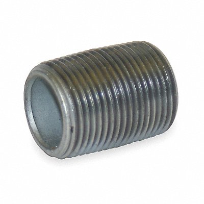 GRAINGER 87600 Nipple, NPT, Galvanised Steel, 1 in Nominal Pipe Size, 1 1/2 in Overall Lg, Fully Threaded, Schedule 160