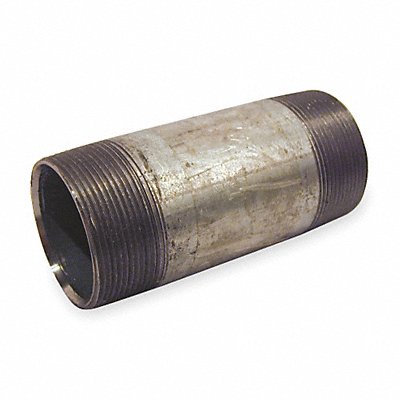 GRAINGER 87910 Nipple, NPT, Galvanised Steel, 2 in Nominal Pipe Size, 6 in Overall Lg, Threaded on Both Ends, Seamless