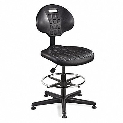 BEVCO 7500BLK Task Chair Poly Black 21 to 31 Seat Ht