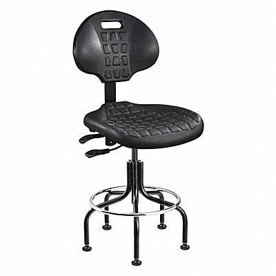 BEVCO 7601BLK Task Chair Poly Black 24 to 29 Seat Ht