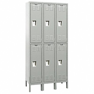 HALLOWELL UMS32882PLAM Locker 2x3Locker LtGry 78 x36 x18 Unassembled