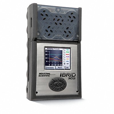 INDUSTRIAL SCIENTIFIC MX6K103Q211WIR Multi-Gas Detector 5 Gas -4 to 131F LCD