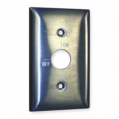 HUBBELL SS12RKL Barrel Key Wall Plate Standard Silver 1 Gang Smooth