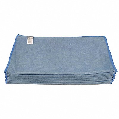 TOUGH GUY 1TTX8 Microfiber Cloth 16 x 16 Blue PK12