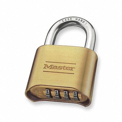 MASTER LOCK 175 Combination Padlock 1 1/2 in Rectangle
