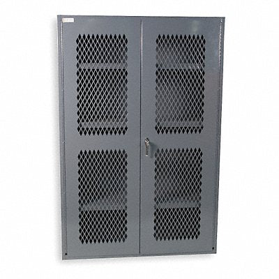 DURHAM MFG EMDC48187295 Storage Cabinet 72 x48 x18 Grey 3Shlv