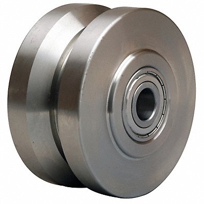 GRAINGER W420SVB12 V-Groove Track Wheel 4 Wheel Dia