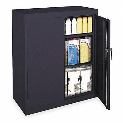 GRAINGER 1UFC4 F8662 Storage Cabinet 42 x36 x18 Black 2Shlv