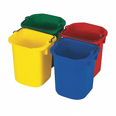 RUBBERMAID COMMERCIAL PRODUCTS FG9T83010000 Bucket Set 1 1/4 gal Assort Colors PK4