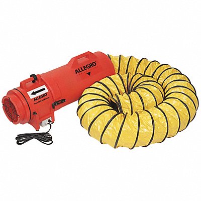 ALLEGRO 953315 Confined Space Fan Orange 13 1/2 W