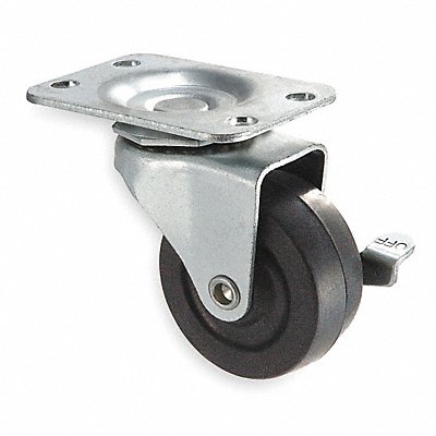 GRAINGER 1UHJ1 Standard Plate Castor Swivel 75 lb.