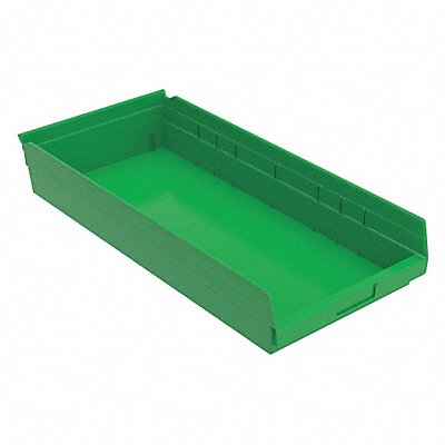 AKRO-MILS 30174GREEN Shelf Bin Green Indstr Grd Poly 4 in