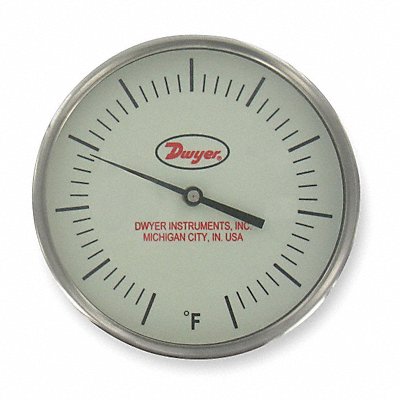 DWYER GBTB560161 K3124 Bimetal Thermometer 5 In Dial 0 to 500F