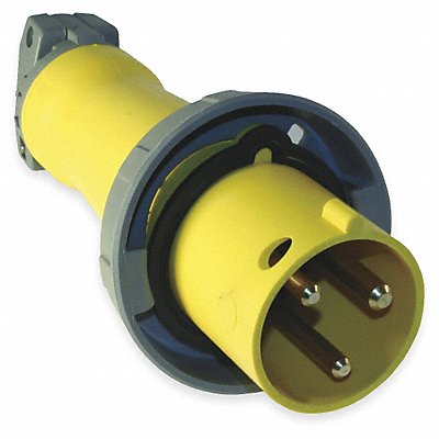 HUBBELL HBL3100P4W IEC Pin and Sleeve Plug 100 A Yellow 2Pl