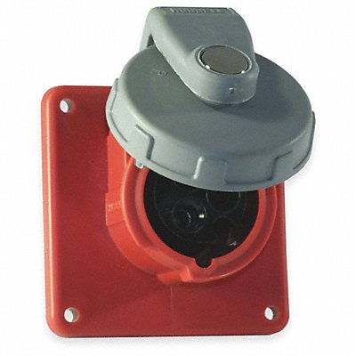 HUBBELL HBL320R7W WT Pn Slv Rec Red 20 A 2Pl Single