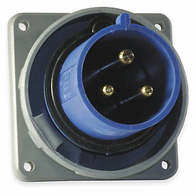 HUBBELL HBL330B6W WT Pin and Sleeve Inlet Blue 2P 3W 30 A