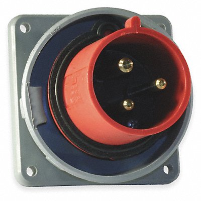 HUBBELL HBL330B7W WT Pin and Sleeve Inlet Red 2P 3W 30 A