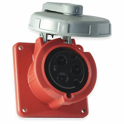 HUBBELL HBL360R7W WT Pn Slv Rec Red 60 A 2Pl Single