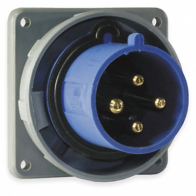 HUBBELL HBL460B9W WT Pin and Sleeve Inlet Blue 3P 4W 60 A