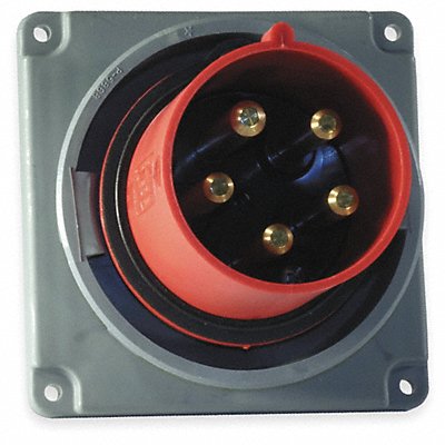 HUBBELL HBL5100B7W WT Pin and Sleeve Inlet Red 4P 5W 100 A