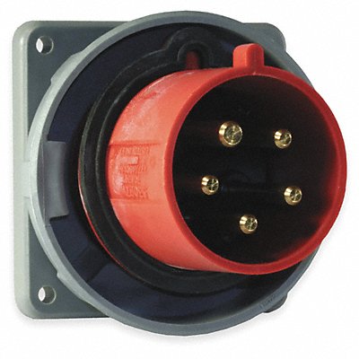 HUBBELL HBL530B7W WT Pin and Sleeve Inlet Red 4P 5W 30 A