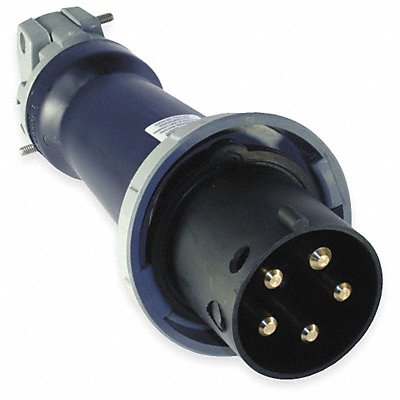 HUBBELL HBL560P5W IEC Pin and Sleeve Plug 60 A Black 4Pl