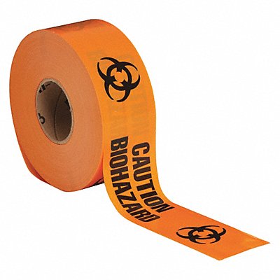GRAINGER 91448 Barricade Tape Orange/Black 1000ft x 3In