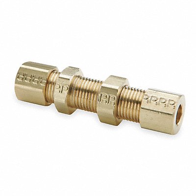 PARKER 62CBH4 Bulkhead Union Brass Comp 1/4In PK10