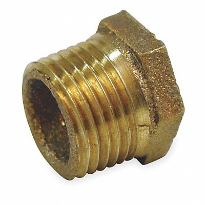 GRAINGER 1VFY1 Hex Bushing Red Brass 3/4 x 3/8 in