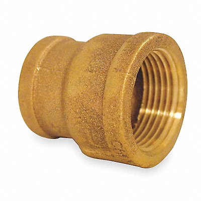 GRAINGER 1VGD6 Reducing Coupling Red Brass 3/4 x 3/8 in