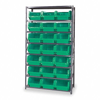 QUANTUM STORAGE SYSTEMS MSU532GN E1529 Bin Shelving 18inx75inx42in Green