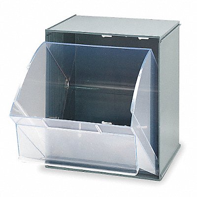 QUANTUM STORAGE SYSTEMS QTB301GY Tip-Out Bin Grey Unfinished 13 7/8 in