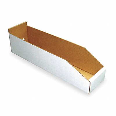 PACKAGING CORPORATION OF AMERICA 1W772 Corr Shelf Bin White Cardboard 4 3/4 in