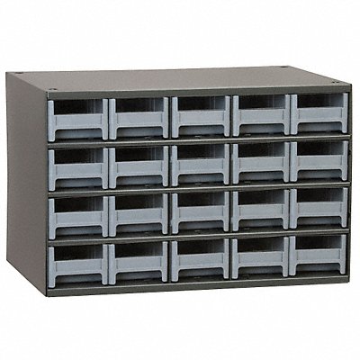 AKRO-MILS 19320 G2390 Bin Cab 20GreyDrwr Grey 11 H GreyDrwr