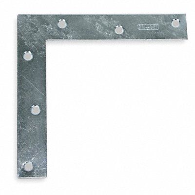 GRAINGER 1WDL1 Flat Corner Brace Steel 6 In W