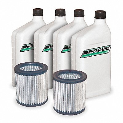 SPEEDAIRE 1WG53 Air Compr Maint Kit 4 qt Oil Air Filters